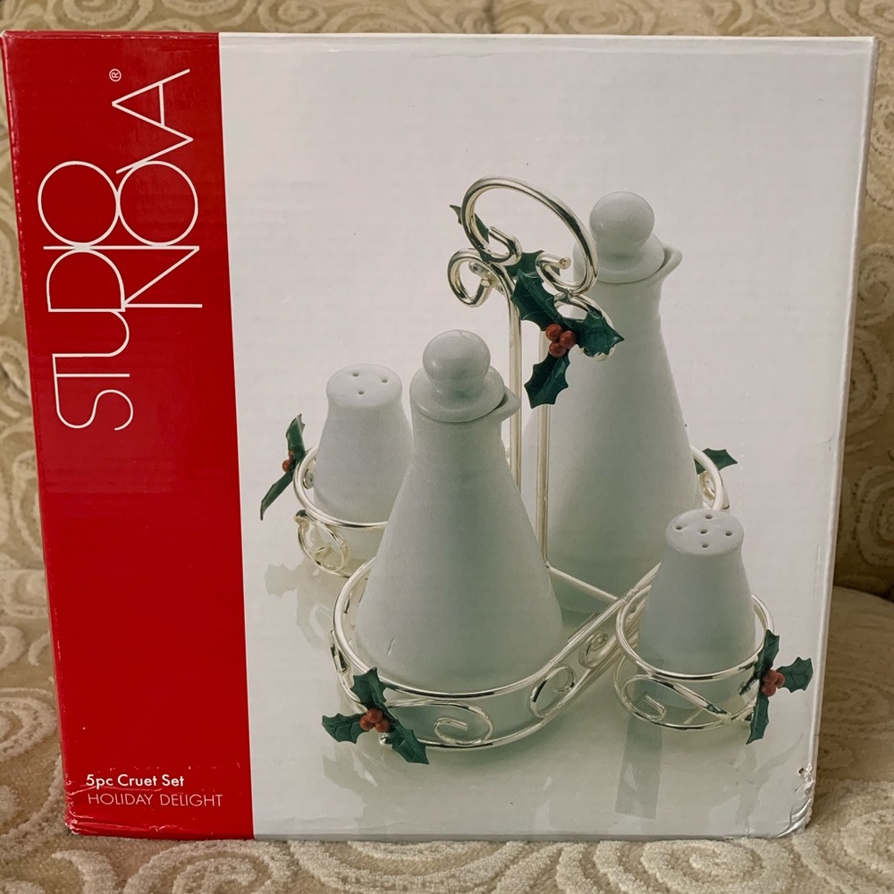 Studio Nova 5pc Holiday Delight Cruet Set